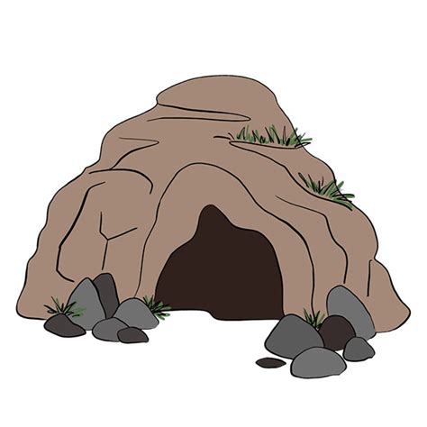 How To Draw A Cartoon Cave