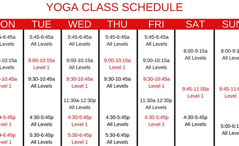 Recommended Beginning Yoga Schedule One Flow Yoga