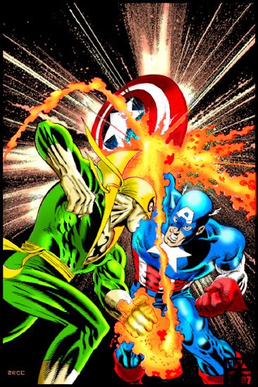Captain America Vs Iron Fist By Mrfuzzynutz On Deviantart