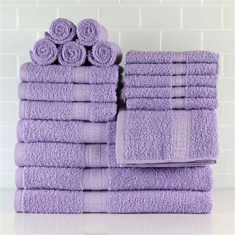 Mainstays Basic Bath Collection 18 Piece Towel Set Lavender 4 Bath
