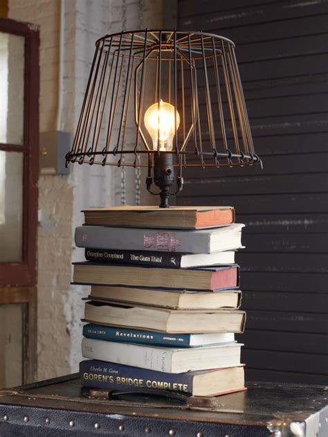 5 Simple And Inventive Diy Bedside Table Lamps Book Lamp Diy On A