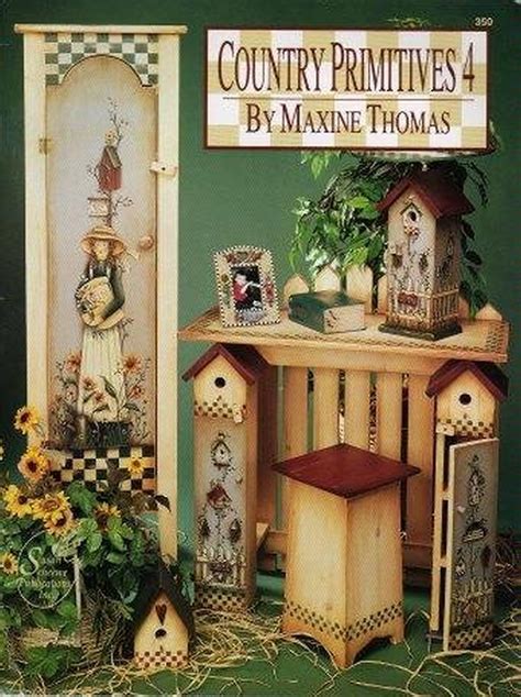 The Cover Of Country Primitives 4 By Maxine Thomass Book Featuring An