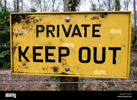 Private Keep Out Sign At Swithland Woods Leicestershire Stock Photo Alamy
