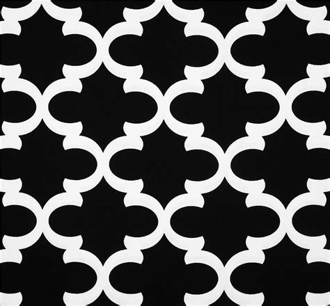 Black And White Designer Geometric Fabric By The Yard Cotton