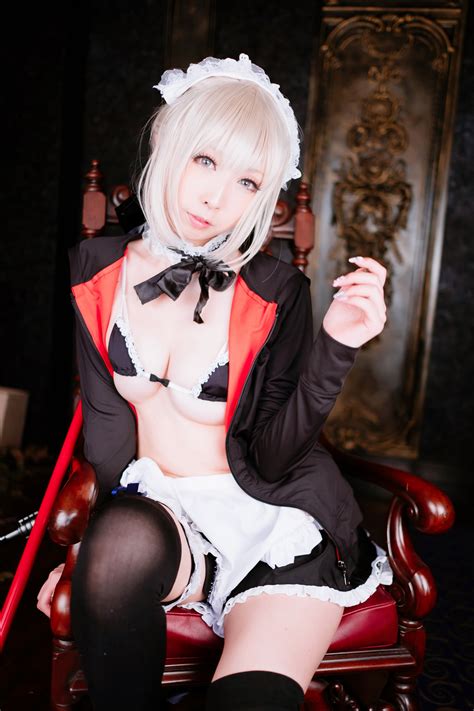 Saber Alter Maid Ero Cosplay Cleans Up Sankaku Complex