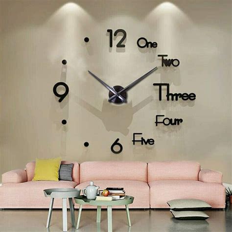 Vinjoyce Large Cm D Diy Wall Clock Large Wall Clocks For