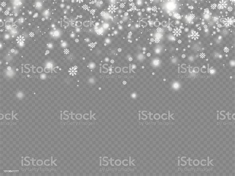 Falling Christmas Cold Snow And Snowfall Snowflake Stock Illustration