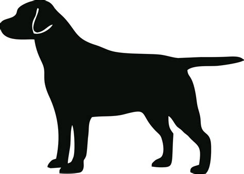 Silhouette To Make Button Art Labrador Retriever Dog Breed