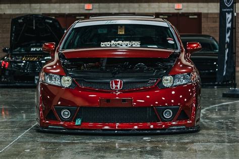 Lowered Red Civic Si 8th Gen By Nicoledelfraino Redbubble