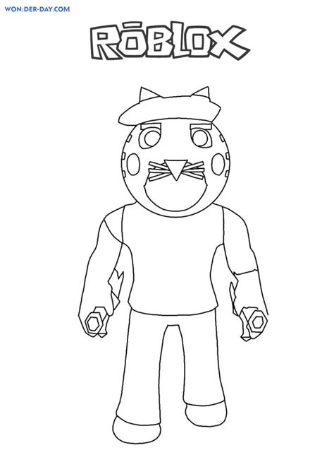 Coloring Page Roblox Piggy Coloring Pages Staggering Roblox Images