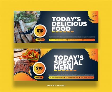 Premium Vector Minimal Colorful Food Restaurant Banner Social Media Post