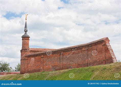 Fragment Of The Kremlin Wall City Kolomna Moscow Area Stock Photo