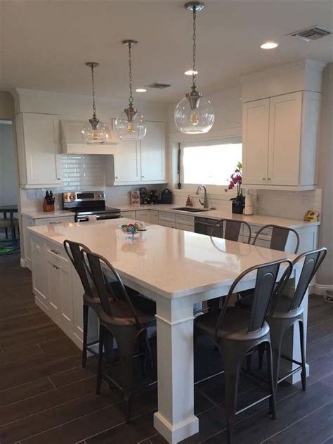 Large Kitchen Island Table With Seating Image To U