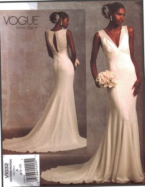 Vogue V1032 Wedding Dress Size A 6 8 10 Uncut Sewing Pattern