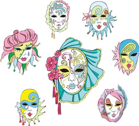 ᐈ Exotic Masquerade Masks Stock Vectors Royalty Free Woman Masquerade Mask Illustrations
