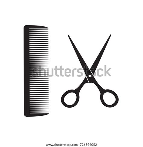 Comb Scissors Vector Illustration Stock Vector Royalty Free 726894052