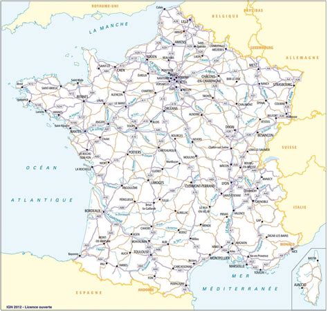 Carte Routi Re De La France Routes P Ages Et Autoroutes De France
