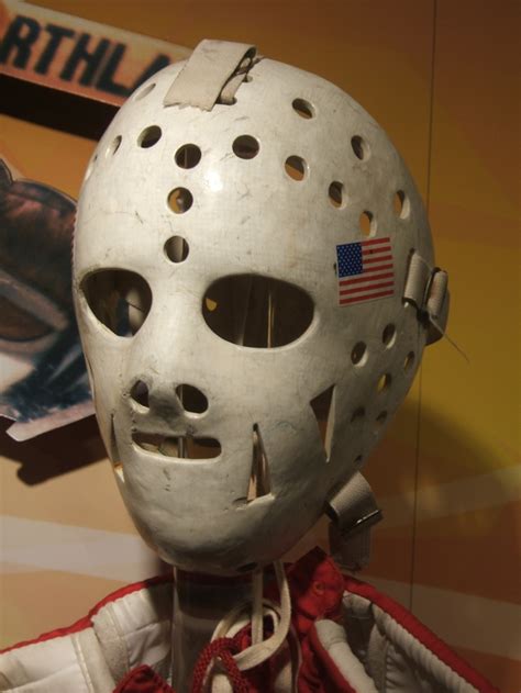 Jim Craigs Mask From 1980 Olympics In Hockey Hall Of Fame Goalie