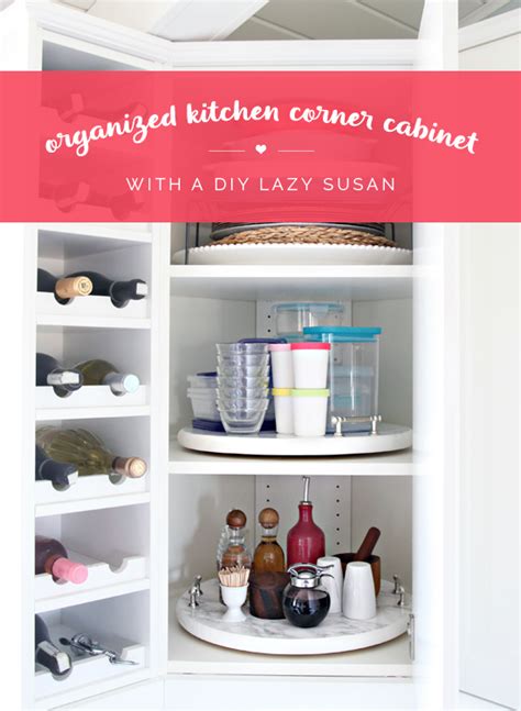 So it's very important to make sure that all of the cleaning supplies are very well organized. Organized Kitchen Corner Cabinet with a DIY Lazy Susan ...