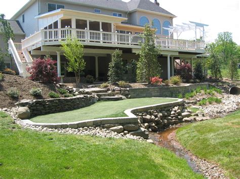 Putting Green With Drainage And Plantscape Contemporary Landscape