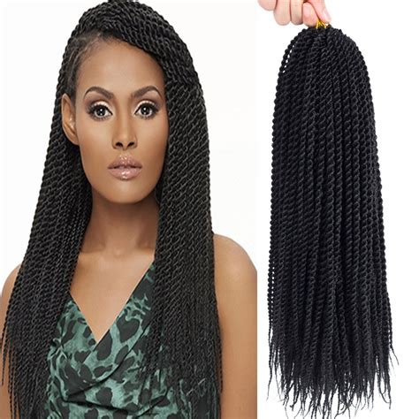 Befunny 8packs 18 Senegalese Twist Crochet Hair Braids Small Havana Mambo Twist