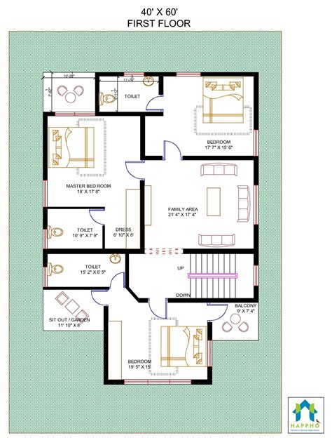 30 60 House Plan East Facing In India