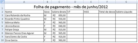 Como fazer planilha folha de pagamento, rápido, fácil e objetivo, excel 2013 (vídeo em hd). Modelo de planilha - folha de pagamento simples - Fera no ...