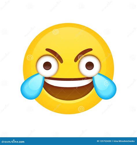 Open Eye Crying Laughing Emoji Stock Vector - Illustration of meme