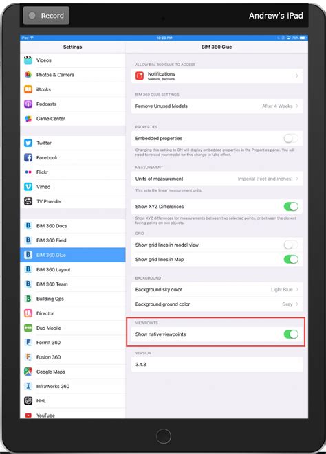 Access files or data stored on your device to view, share and markup. Access Navisworks Saved Viewpoints in BIM 360 Glue app ...