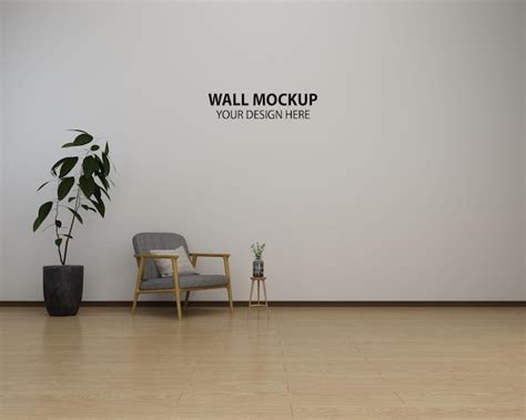 Premium Psd Interior Modern Living Room Wall Mockup