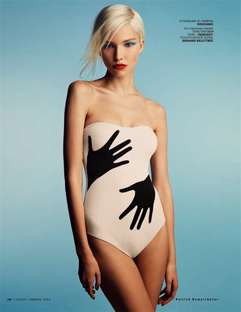 Sasha Luss Topless Magazine Photoshoot By Patrick Demarchelie For Vogue Russia Janeiro 2014