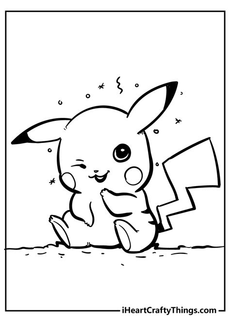 30 Powerful Pikachu Coloring Pages