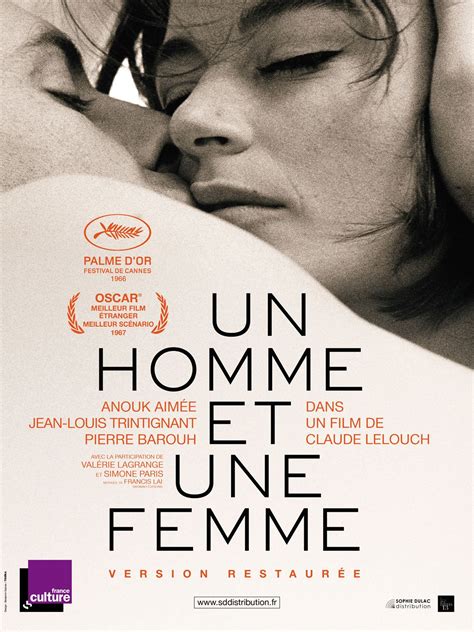 Affiche Du Film Un Homme Et Une Femme Photo Sur Allocin
