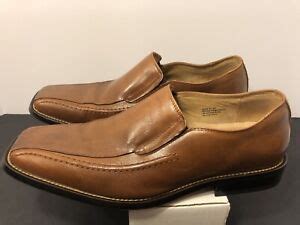 Stacy Adams Men S Hillman Cognac Brown Leather Slip On Dress Shoes Size M Ebay