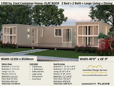 The thing that attracted a lot of people towards this strategy was the fact that building a container homes is easy, relatively inexpensive and takes considerably less time than building a house out of concrete or bricks. 2 Bedroom Shipping Container house plans | House Plans ...