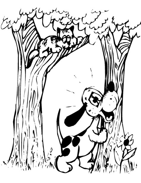 Dog man printable coloring pages. Coloring Pages Of Dogs And Cats - Coloring Home