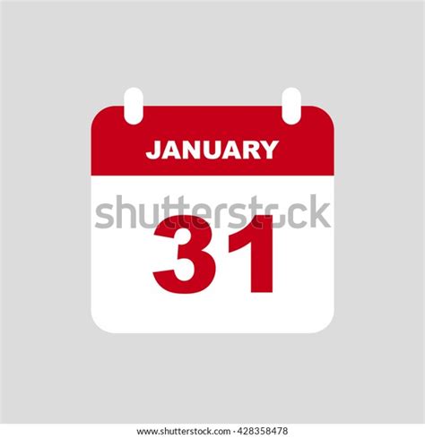 January 31 Calendar Icon Stock Vector Royalty Free 428358478