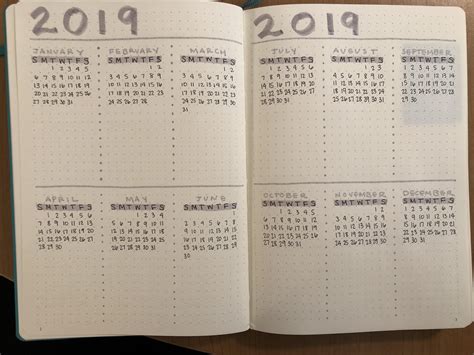 Starting My First Bujo For 2019 Year At A Glance Bujo
