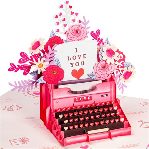 Pink Typewriter With Paper