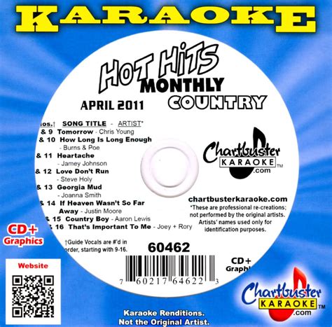 best buy chartbuster karaoke hot hits monthly country [cd]