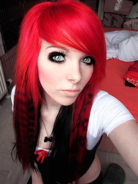 Try this look with long hair or as a medium emo hairstyle also. 20+ Long Emo Haircuts | Hairstyles & Haircuts 2016 - 2017
