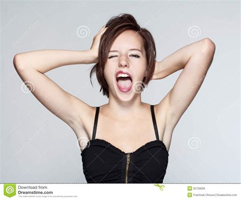 Teenage Girl Screaming Royalty Free Stock Image - Image: 25759056