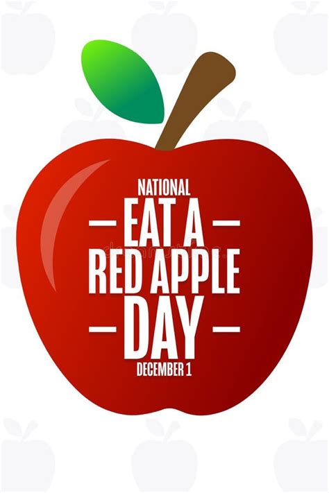 National Eat A Red Apple Day December Holiday Concept Stock Vector Illustration Of