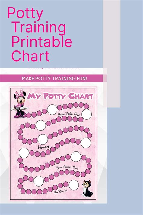 The Potty Training Printable Chart Is Shown With Minnie Mouse And
