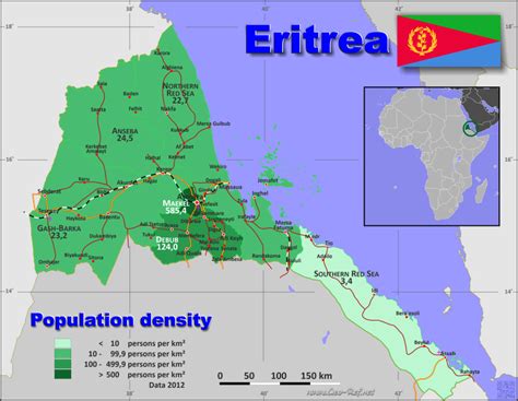Eritrea Country Data Links And Map By Administrative Structure