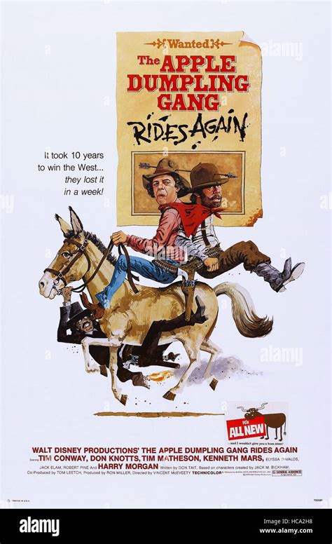 The Apple Dumpling Gang Rides Again Us Poster From Left Don Knotts