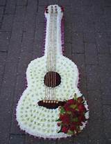 Guitar Flowers Funeral Pictures
