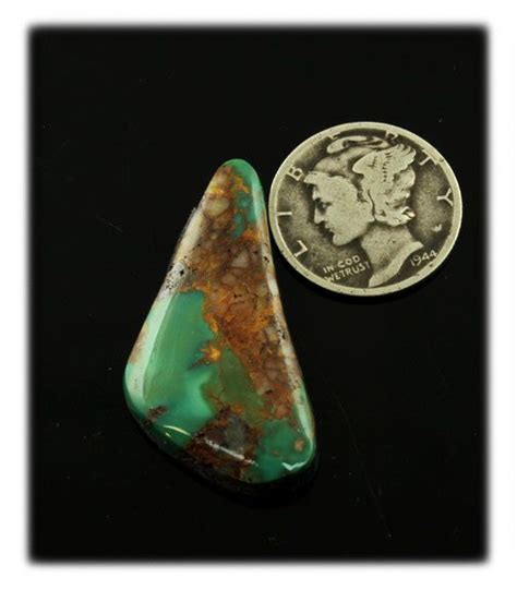 Green Royston Turquoise Cabochon From Nevada Royston Turquoise