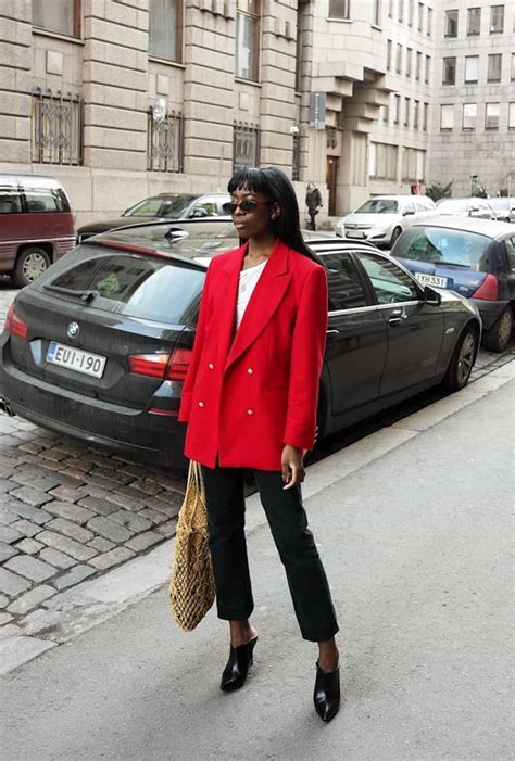 how to wear a red blazer powerful outfit ideas the european closet atelier yuwa ciao jp