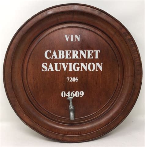 Wine Barrel Sign Vin Cabernet Sauvignon 7205 04609 Metal Wall Mount